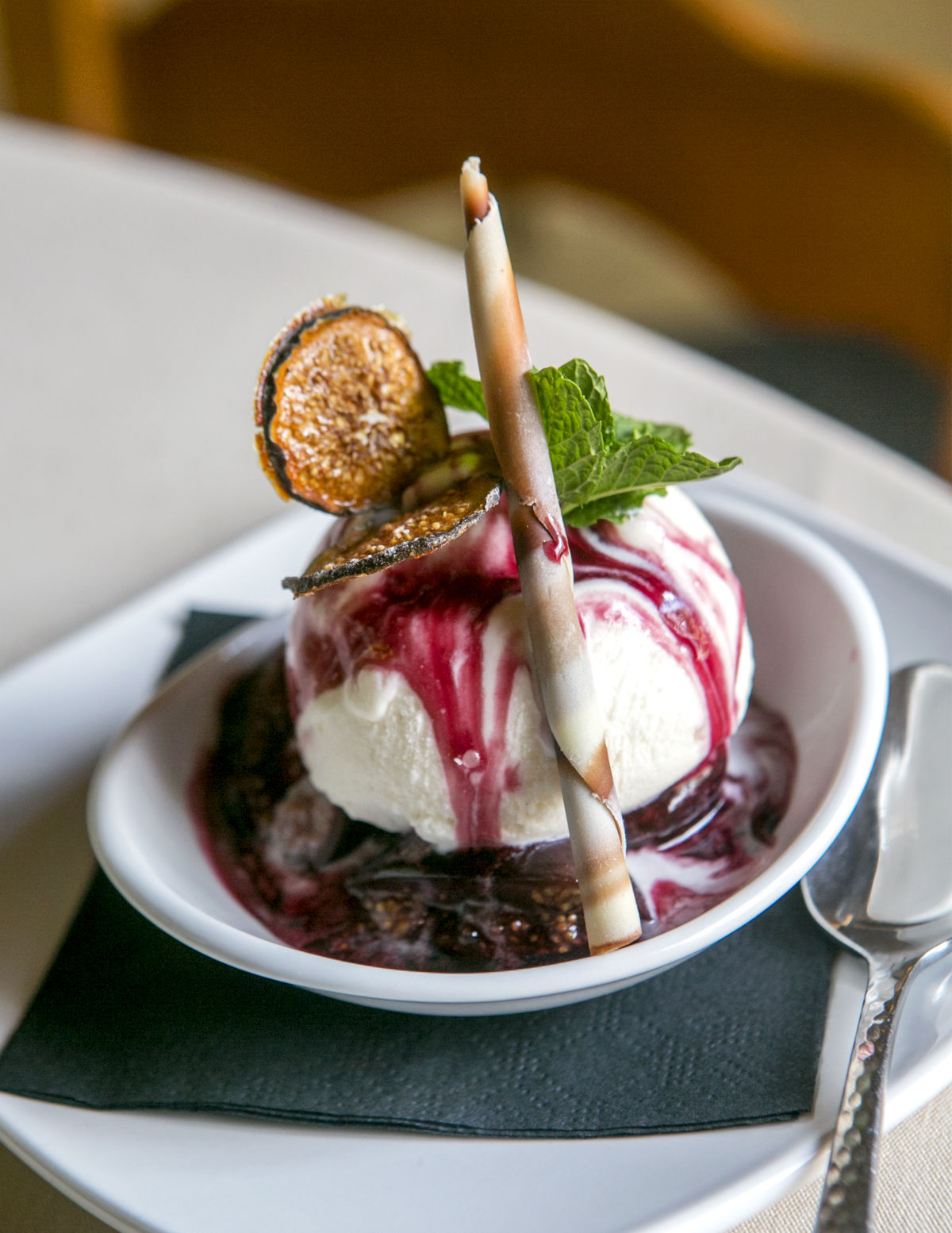Figs and ice cream at Lodge on the Desert